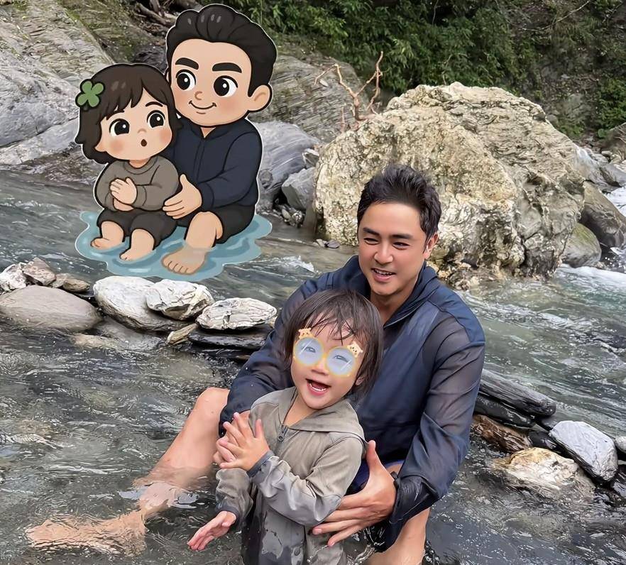 2岁二胎女儿躺吊床上面小肚子圆鼓鼓好萌冰球突破豪华版app明道一家露营吃烤肉(图4)